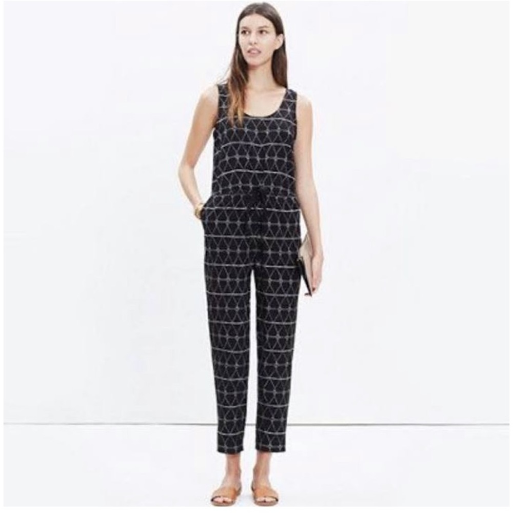 Madewell black print Pants & Jumpsuits